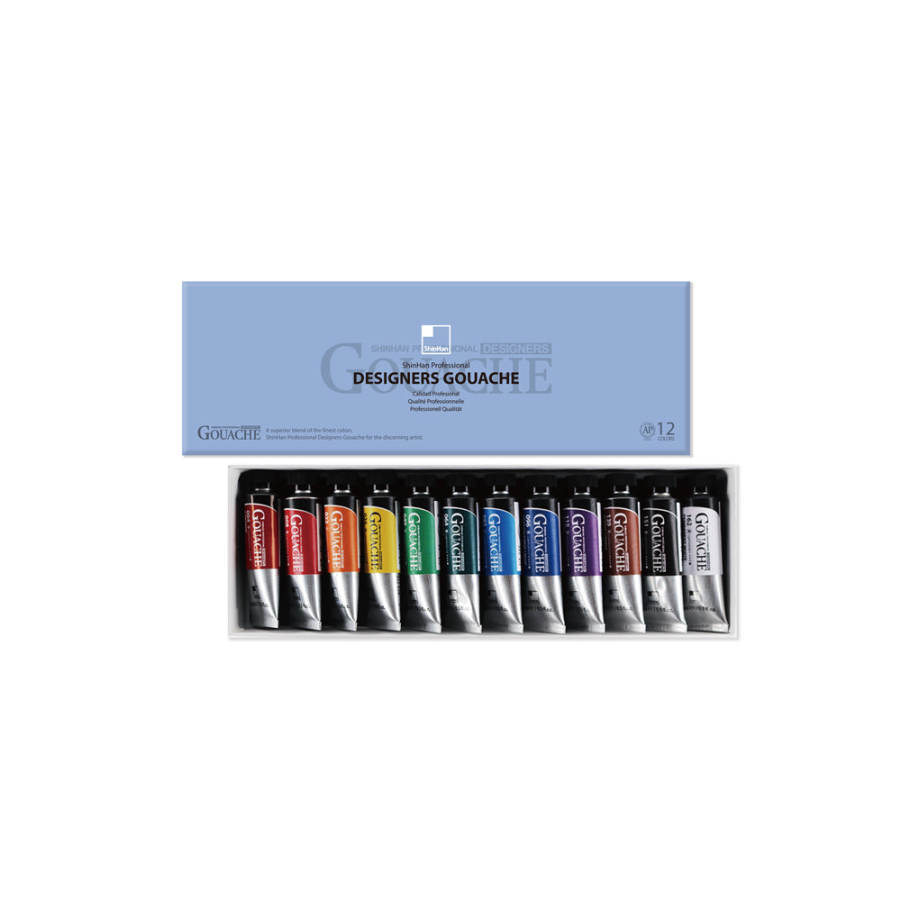 SHINHAN PROFESSIONAL GOUACHE 15ML 12 COLORS SET