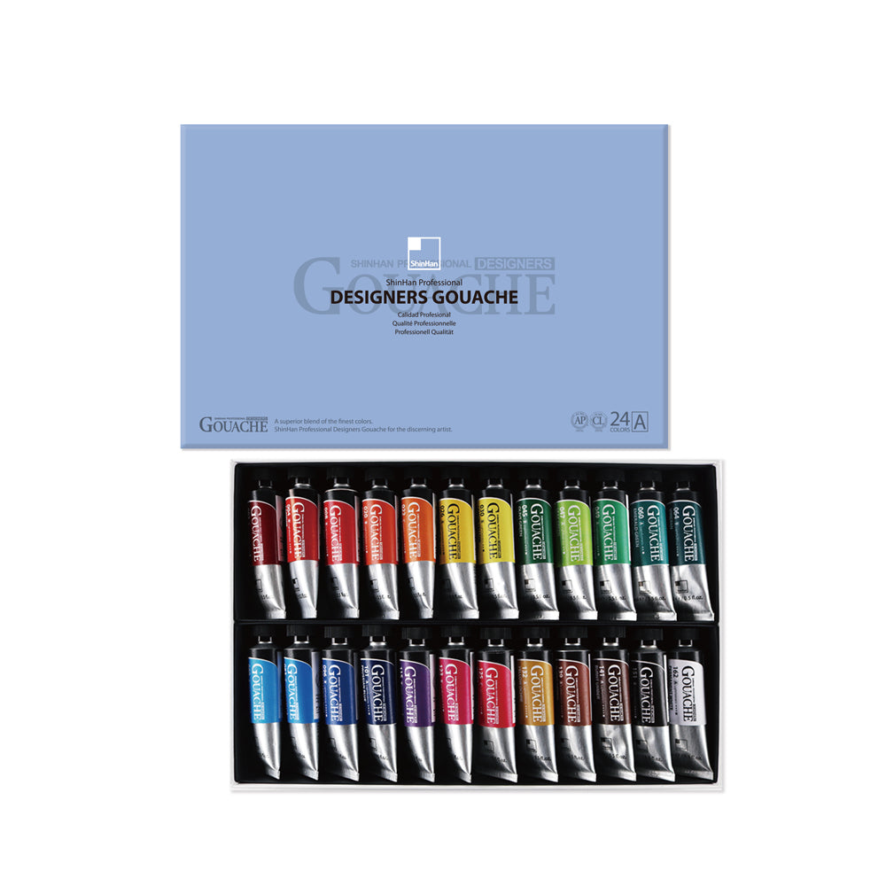SHINHAN PROFESSIONAL GOUACHE 15ML 24 COLORS SET A