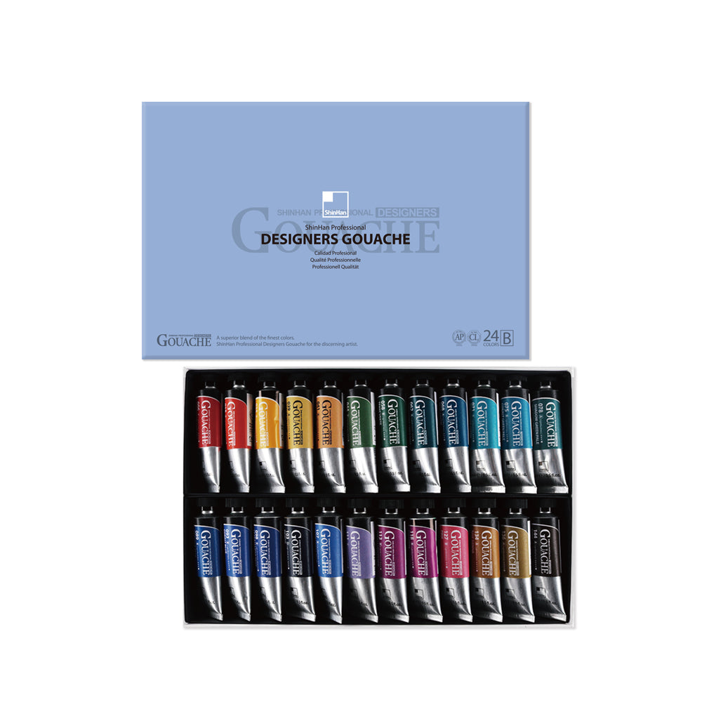 SHINHAN PROFESSIONAL GOUACHE 15ML 24 COLORS SET B