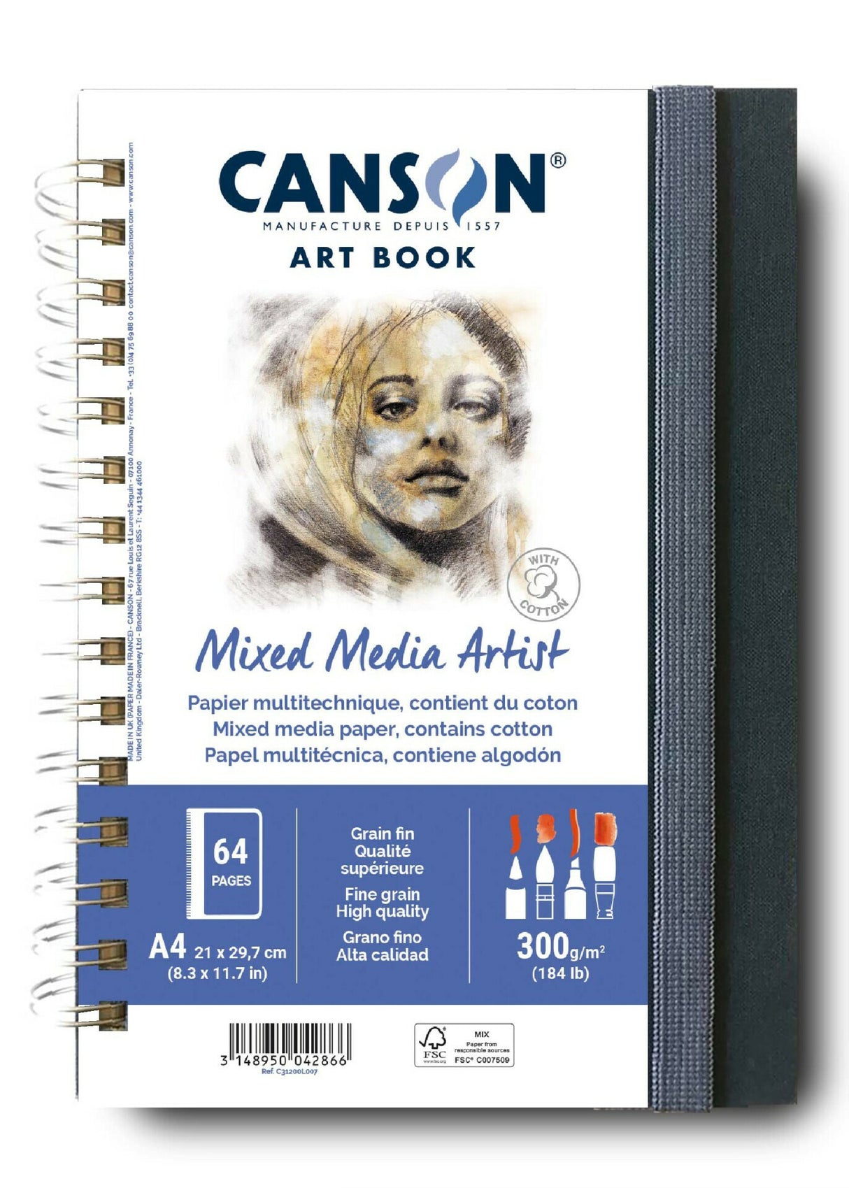 CANSON MIXED MEDIA ART BK A4P 300g FG