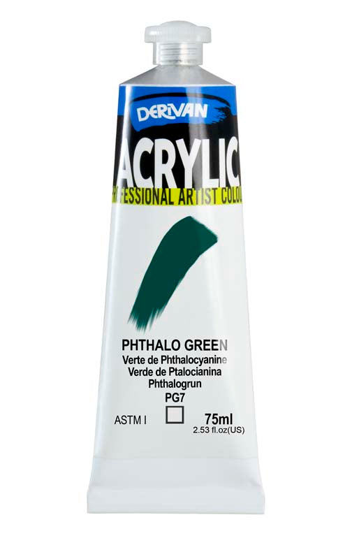 DERIVAN ACRYLIC 75ML PHTHALO GREEN