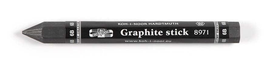 8971 HEX. GRAPHITE STICK 6B 10mm