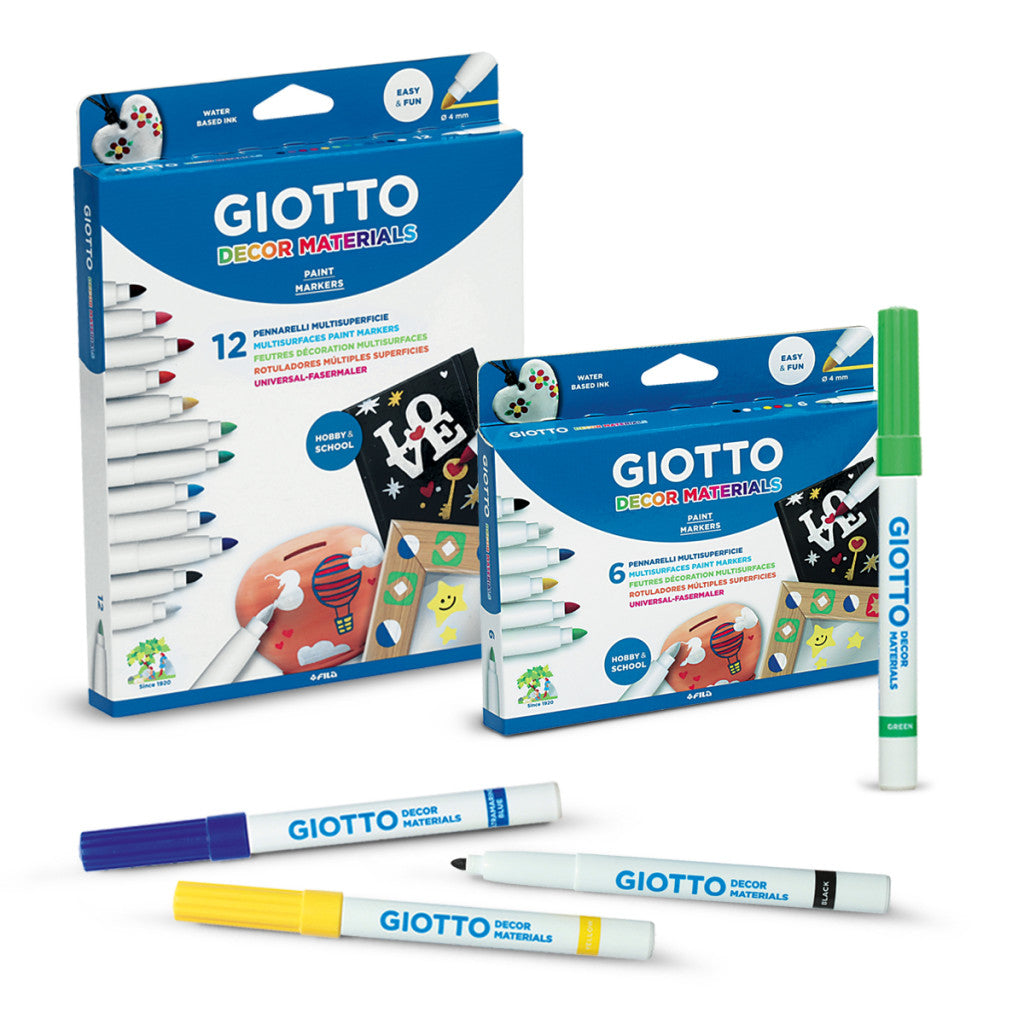 GIOTTO DECOR MATERIALS MARKER SET 12