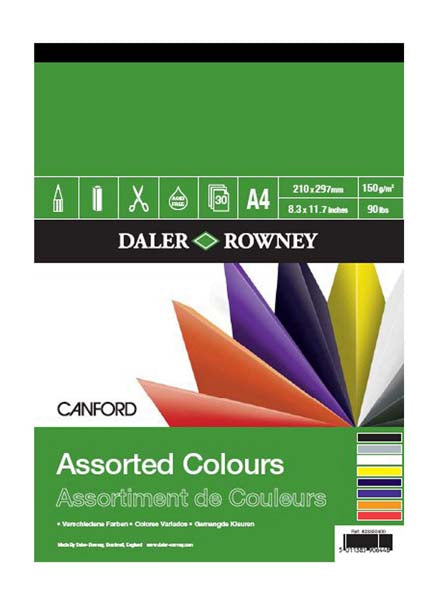 CANFORD ASSORTED COLOUR PAD A4