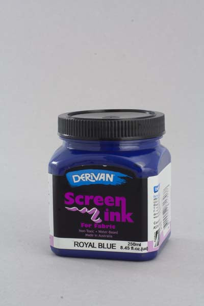 DERIVAN SCREEN INK 250ML ROYAL BLUE