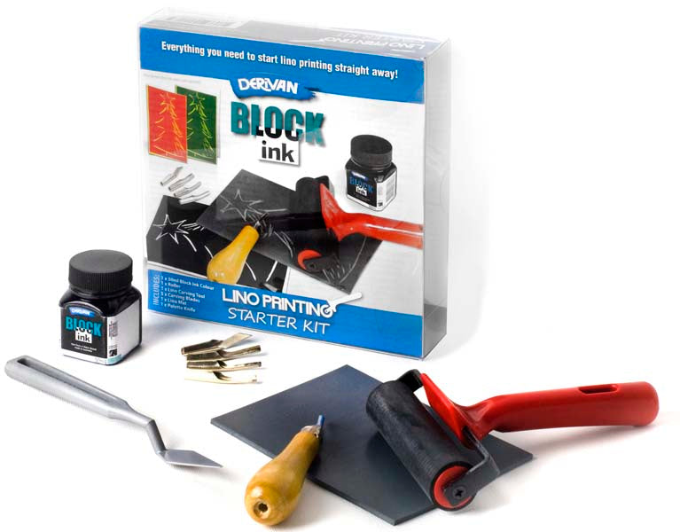 DERIVAN BLOCK INK LINO PRINTING SET