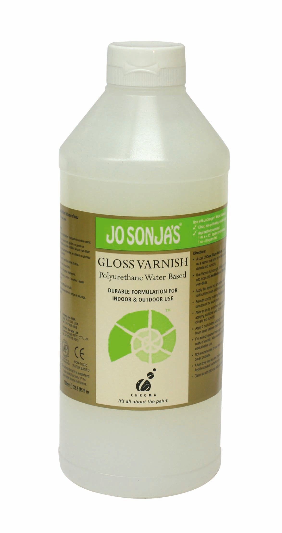 JS GLOSS VARNISH W/B POLY 1LTR