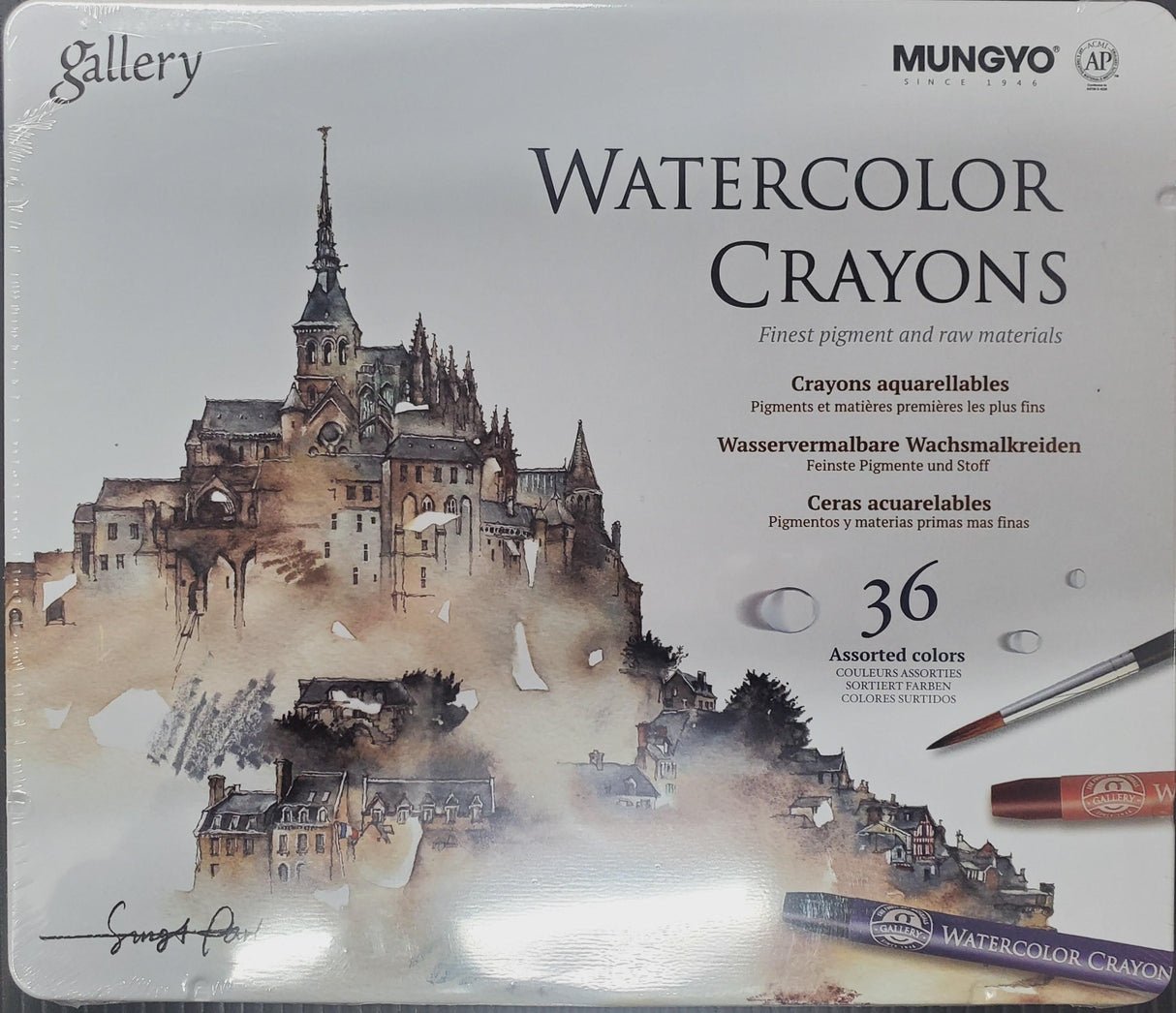 GALLERY W/COL CRAYONS 36s in TIN