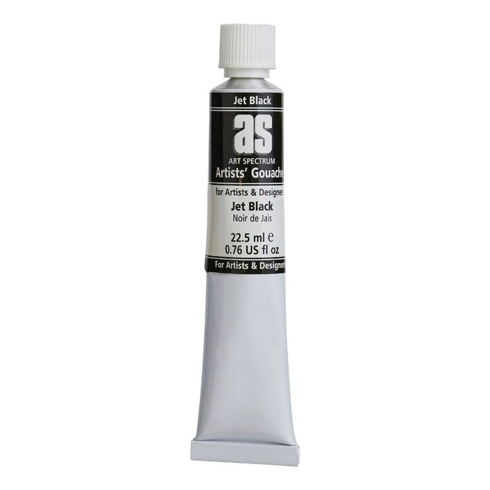 AS GOUACHE 22 5ML BLACK