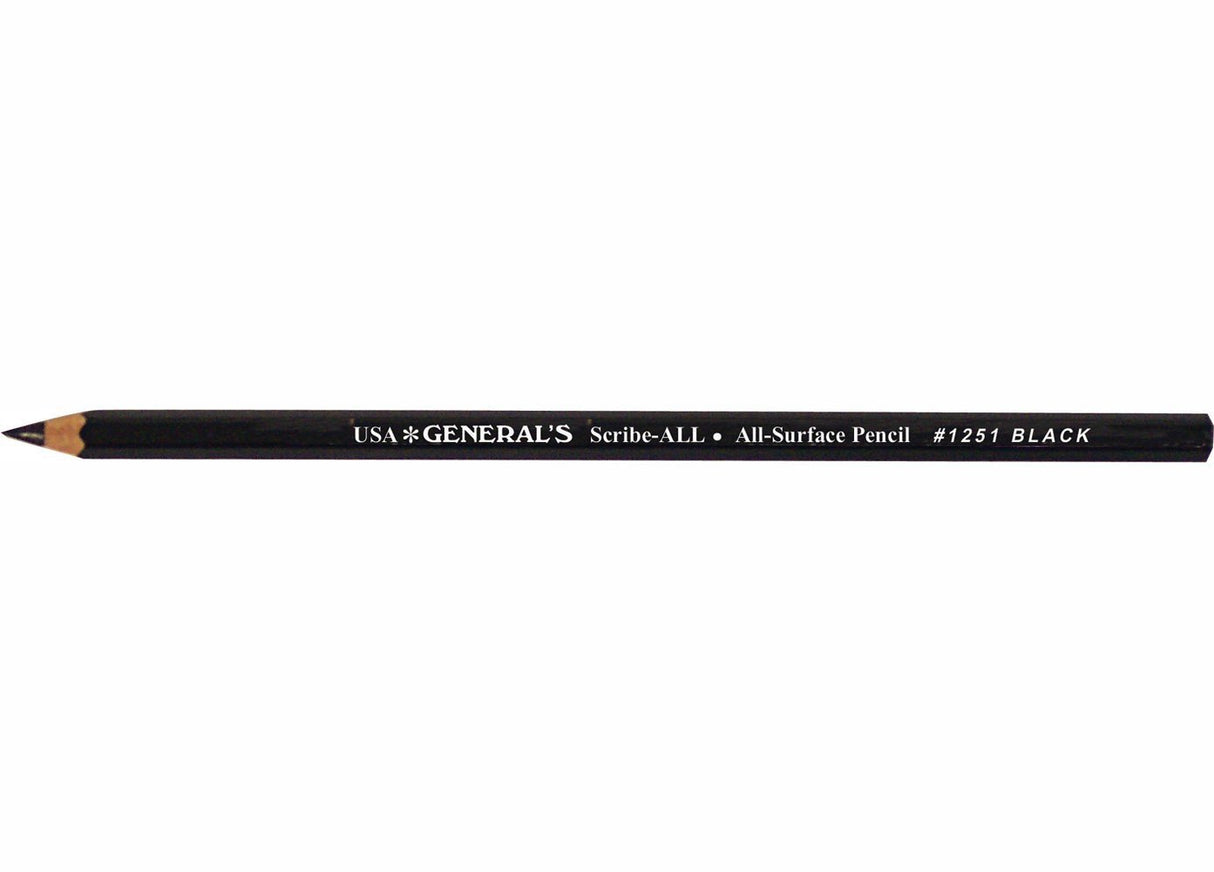 SCRIBE-ALL ALL SURFACE PENCIL BLACK