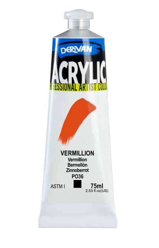 DERIVAN ACRYLIC 75ML VERMILLION