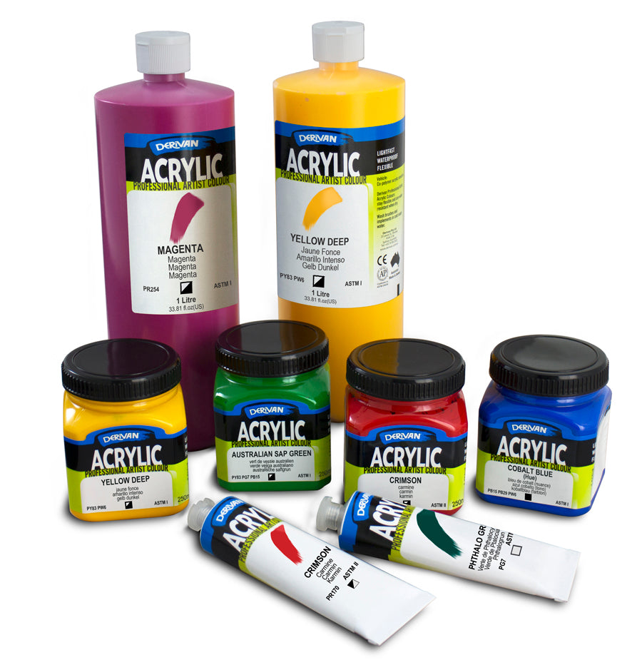 Derivan Professional Artist Acrylic 75ml Tubes