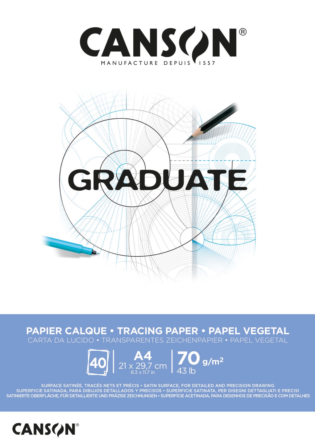 CANSON GRAD CALQUE PAD A3 70g (40sh)