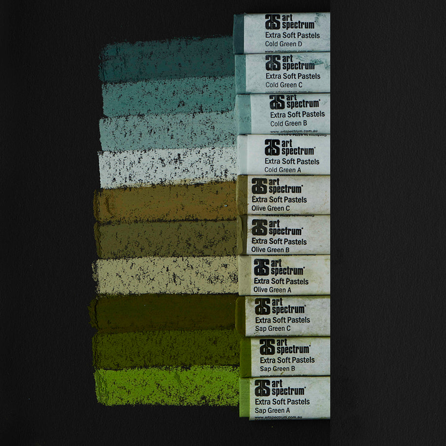 AS EX SOFT PASTEL SET OF 10 GREENS