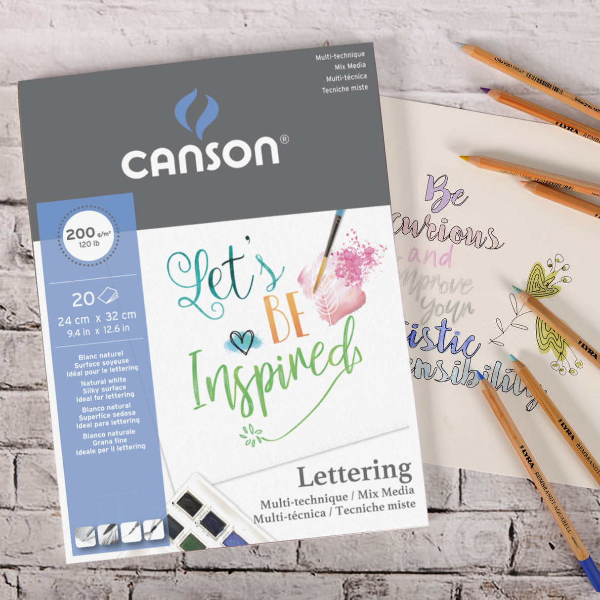 LETTERING PAD LT GRAIN 24X32 200G (20SH)