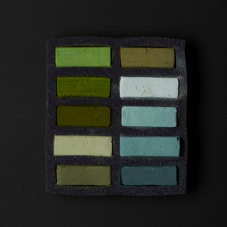 AS EX SOFT PASTEL SET OF 10 GREENS
