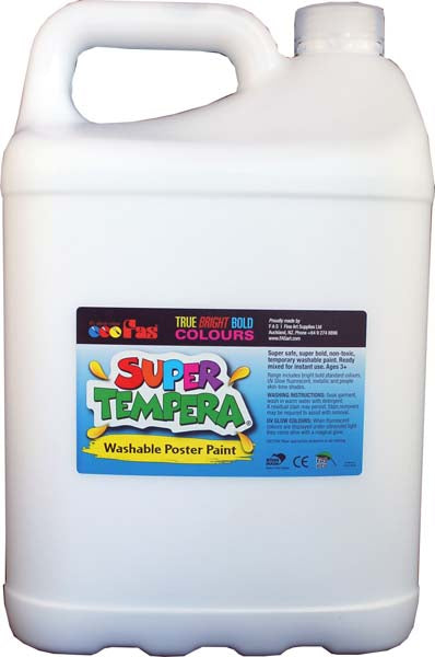 FAS SUPER TEMPERA 5LTR WHITE (To order