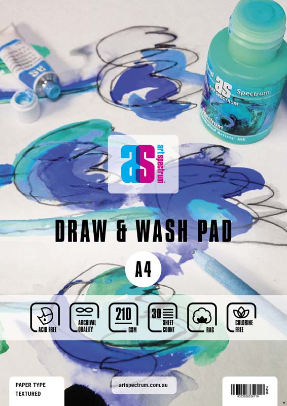AS DRAW & WASH PAD TEXTURED A5 210g