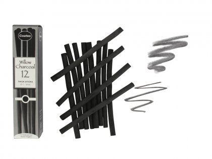 COATES WILLOW CHARCOAL THICK (7-9mm) (12