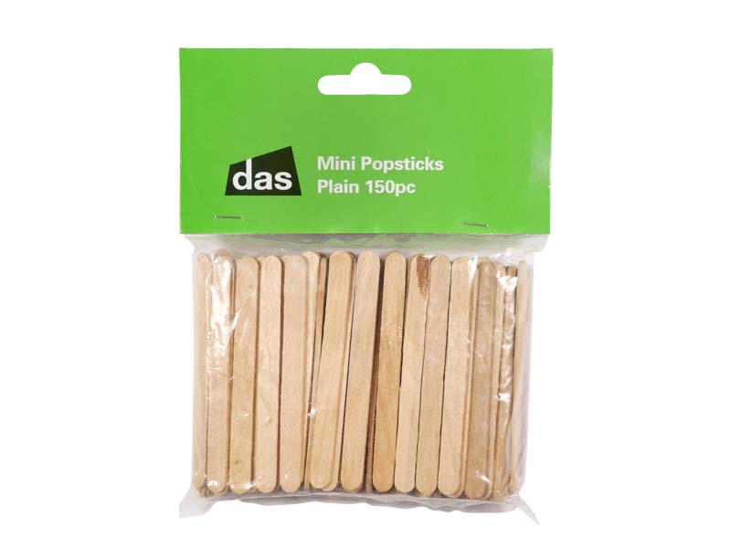 MINI POPSTICKS PLAIN 150pc