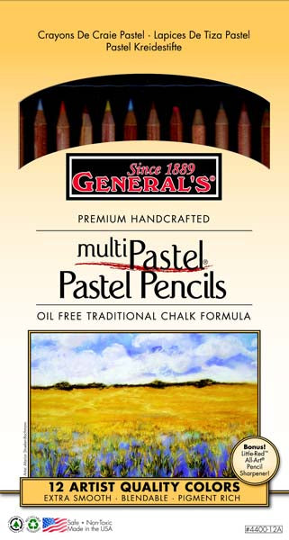 PASTEL CHALK PENCILS SET OF 12