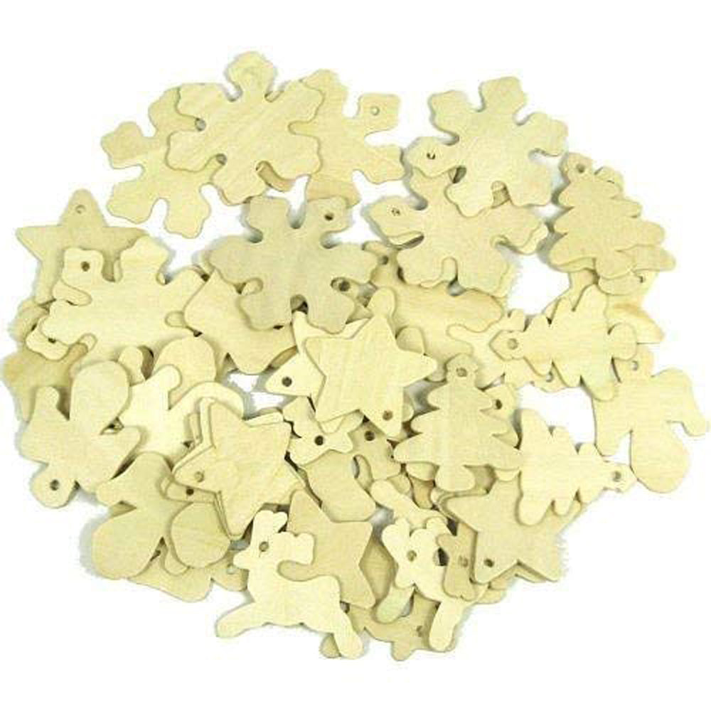 CHRISTMAS WOOD DECORATIONS (50)