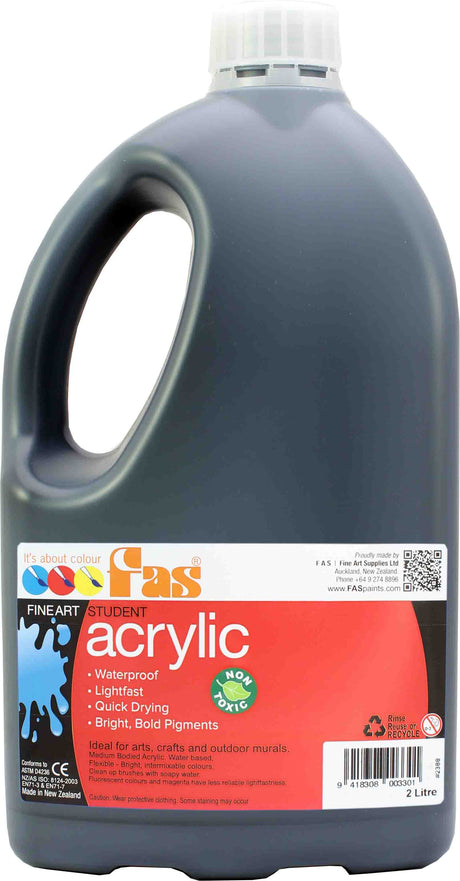 FAS STUDENT ACRYLIC 2LTR BLACK