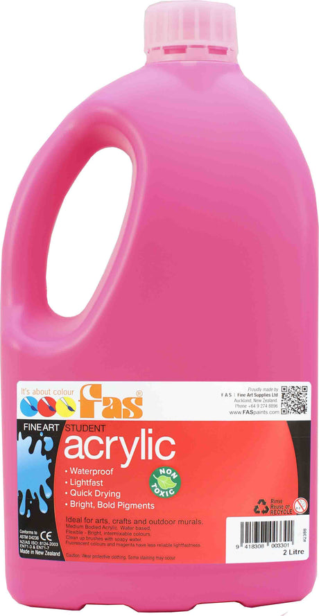 FAS STUDENT ACRYLIC 2LTR MAGENTA (O)