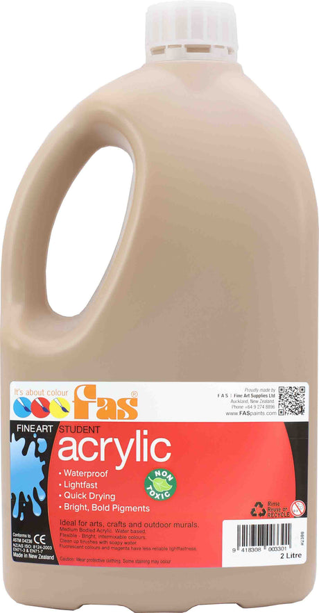 FAS STUDENT ACRYLIC 2LTR FLESH TINT (O)