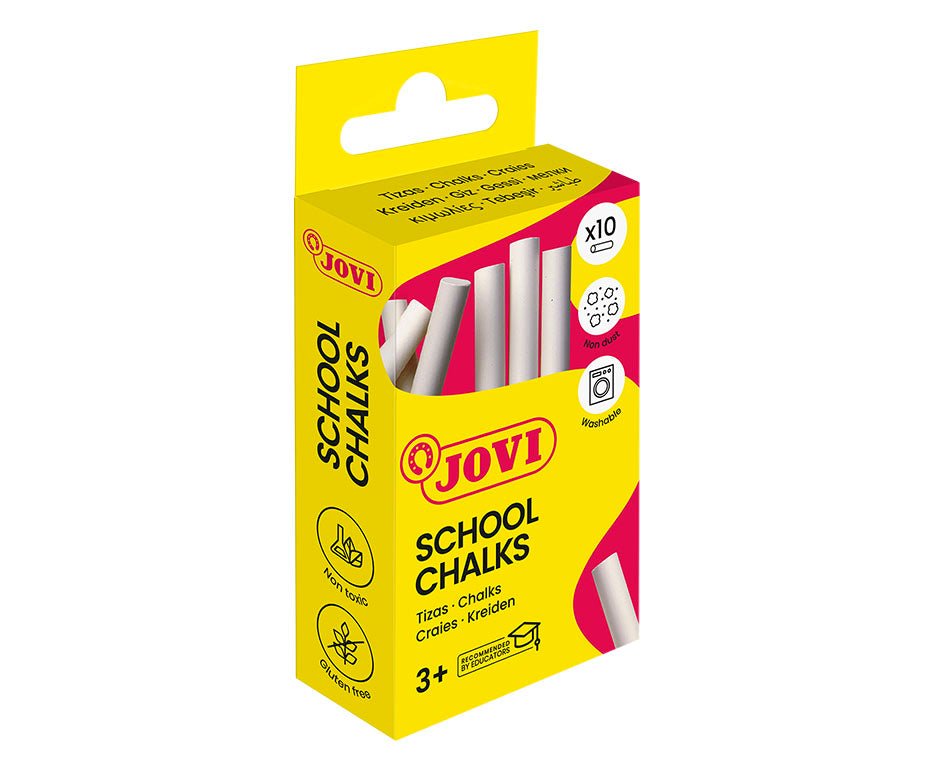 JOVI SCHOOL CHALK 10pce WHITE
