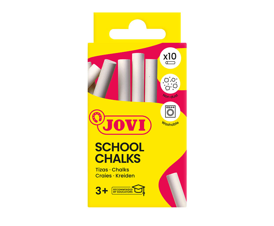 JOVI SCHOOL CHALK 10pce WHITE