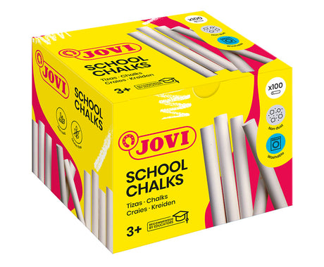 JOVI SCHOOL CHALK 100pce WHITE