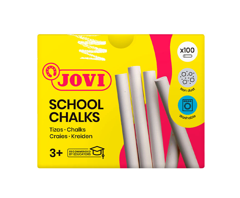 JOVI SCHOOL CHALK 100pce WHITE