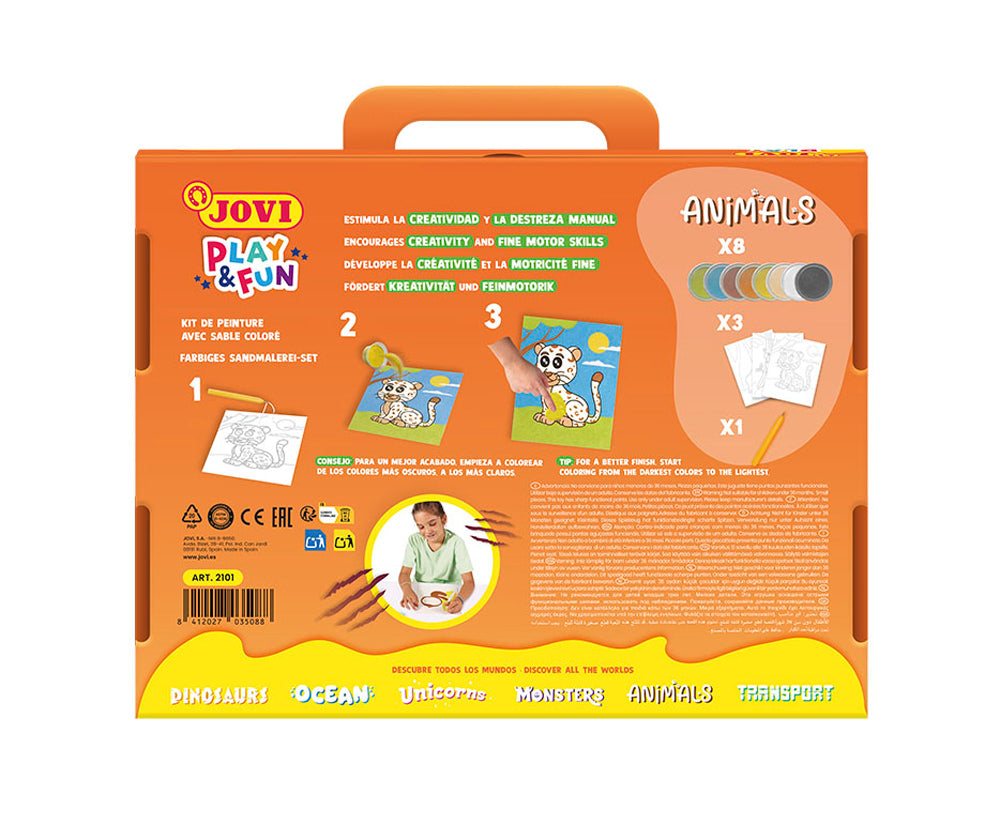 JOVI PLAY&FUN Sand Painting Kit Animals
