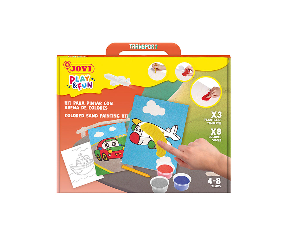 JOVI PLAY&FUN Sand Painting Kit Transport