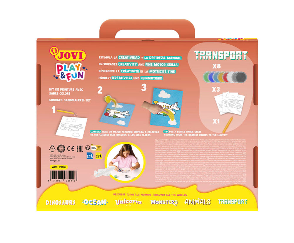 JOVI PLAY&FUN Sand Painting Kit Transport