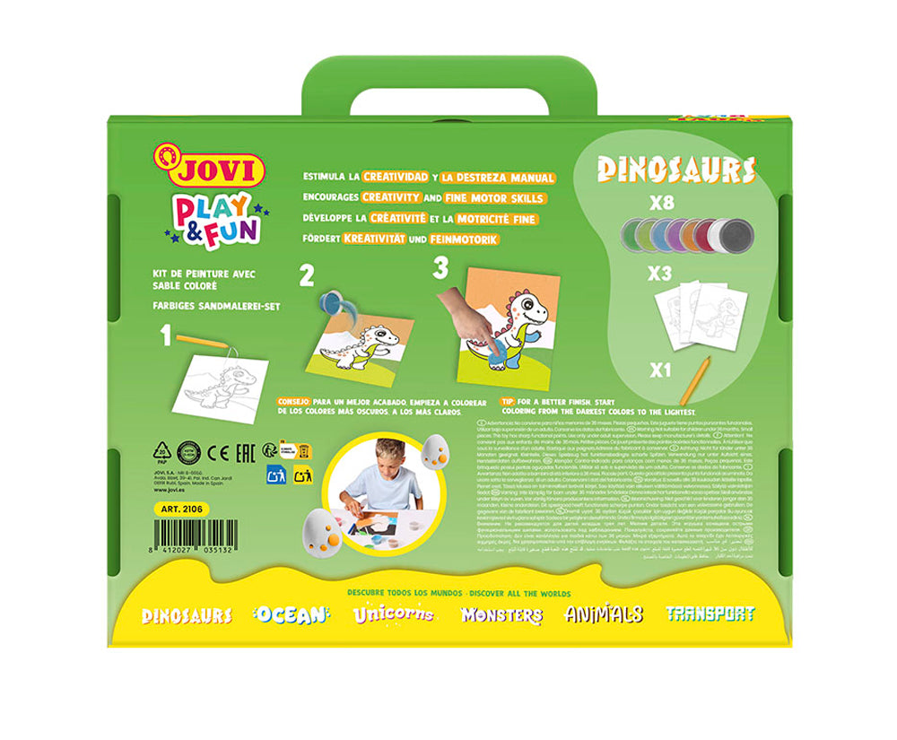 JOVI PLAY&FUN Sand Painting Kit Dinosaurs