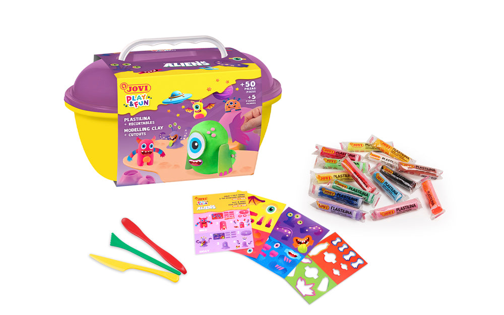 JOVI PLAY&FUN Modelling Clay Trunk Aliens