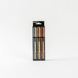 MUNGYO CHROME MARKERS 3 Asstd (Gold/Silver/Bronze)