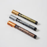 MUNGYO CHROME MARKERS 3 Asstd (Gold/Silver/Bronze)
