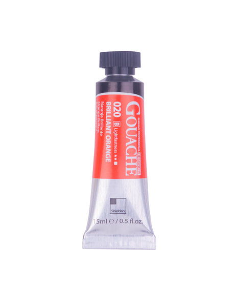 SHINHAN PROFESSIONAL GOUACHE 15ML BRILLIANT ORANGE