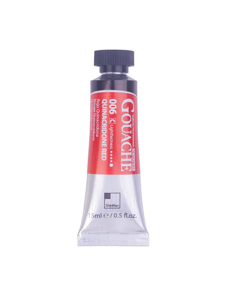 SHINHAN PROFESSIONAL GOUACHE 15ML QUINACRIDONE RED