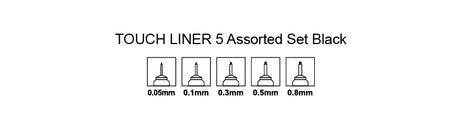 SHINHAN TOUCH LINER SET OF 5 BLACK