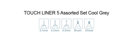 SHINHAN TOUCH LINER SET OF 5 COOL GREY