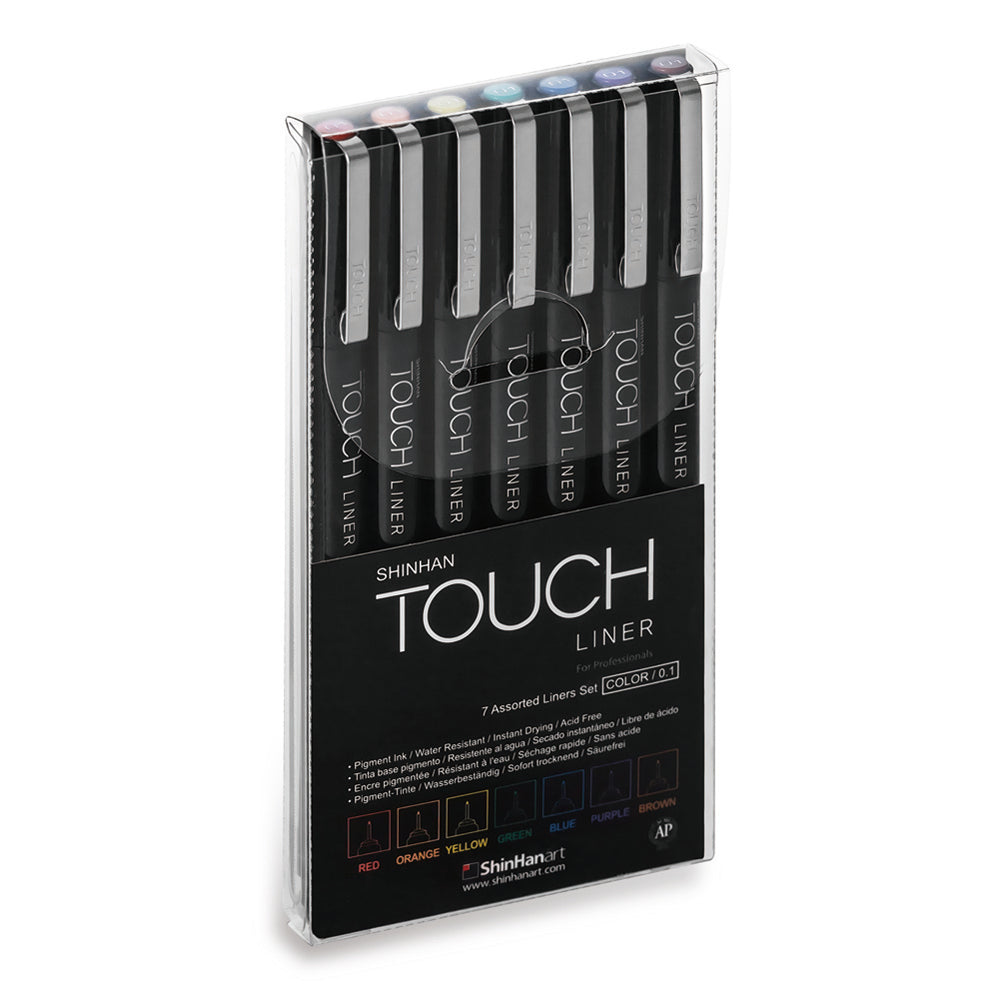 SHINHAN TOUCH LINER SET OF 7 COLOURS [0.1MM]