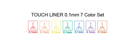 SHINHAN TOUCH LINER SET OF 7 COLOURS [0.1MM]