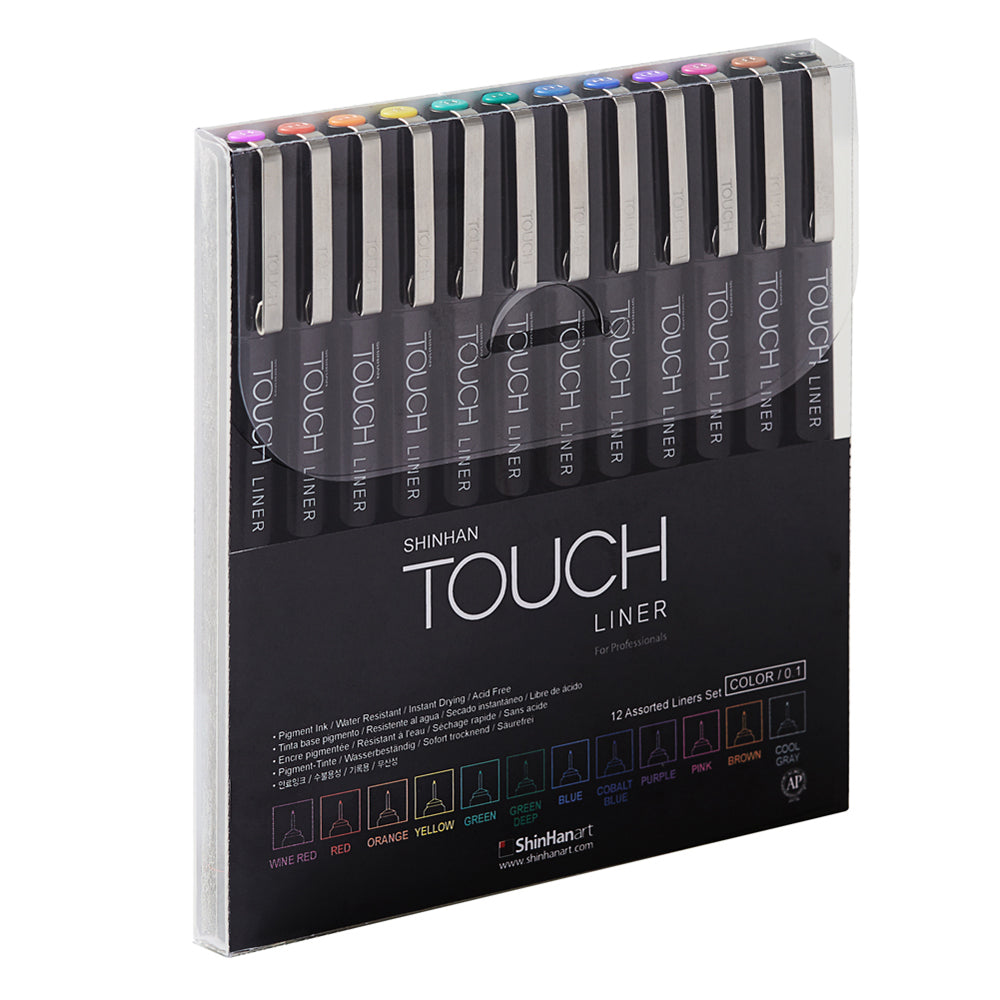 SHINHAN TOUCH LINER SET OF 12 COLOURS [0.1MM]