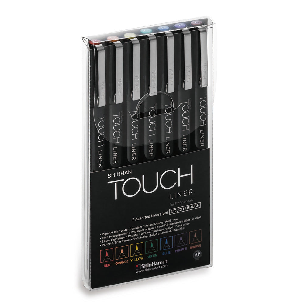 SHINHAN TOUCH LINER SET OF 7 COLOURS [BRUSH]