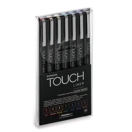 SHINHAN TOUCH LINER SET OF 7 COLOURS [BRUSH]