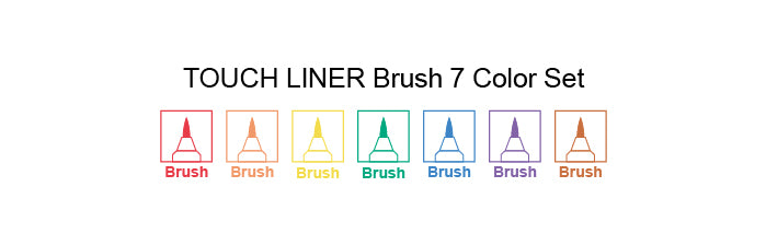 SHINHAN TOUCH LINER SET OF 7 COLOURS [BRUSH]
